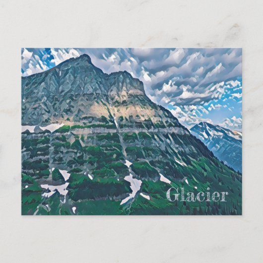 Glacier National Park Postcard Postkarte (Vorderseite)