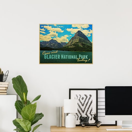 Glacier National Park Poster (Heimbüro)