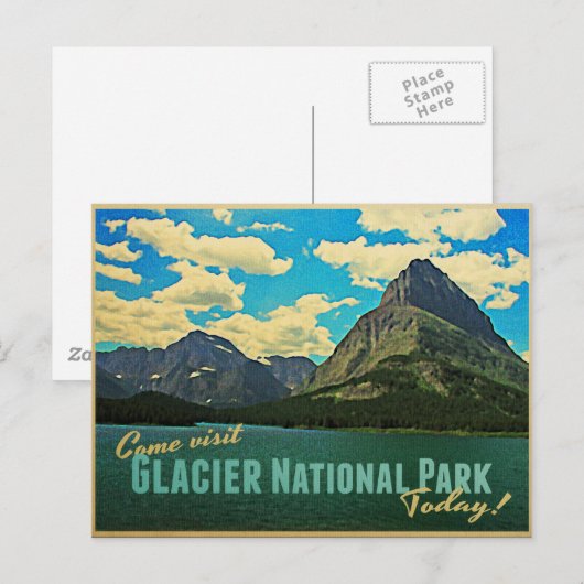 Glacier National Park Postkarte (Vorne/Hinten)