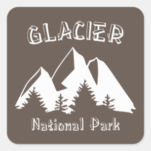 Glacier National Park Quadratischer Aufkleber