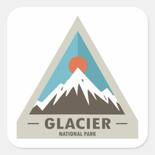 Glacier National Park Quadratischer Aufkleber