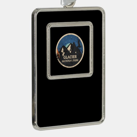 Glacier National Park Rahmen-Ornament Silber (Rechts)