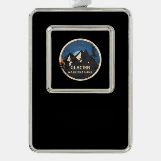 Glacier National Park Rahmen-Ornament Silber (Vorderseite)