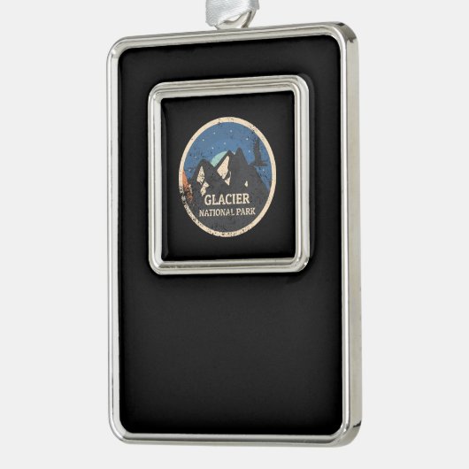 Glacier National Park Rahmen-Ornament Silber (Links)
