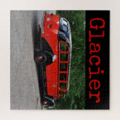 Glacier National Park Red Bus Puzzle (Horizontal)