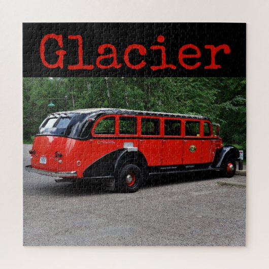 Glacier National Park Red Bus Puzzle (Vertikal)