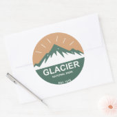Glacier National Park Runder Aufkleber (Umschlag)