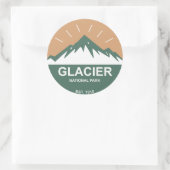 Glacier National Park Runder Aufkleber (Tasche)
