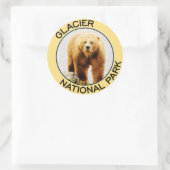 Glacier National Park Runder Aufkleber (Tasche)