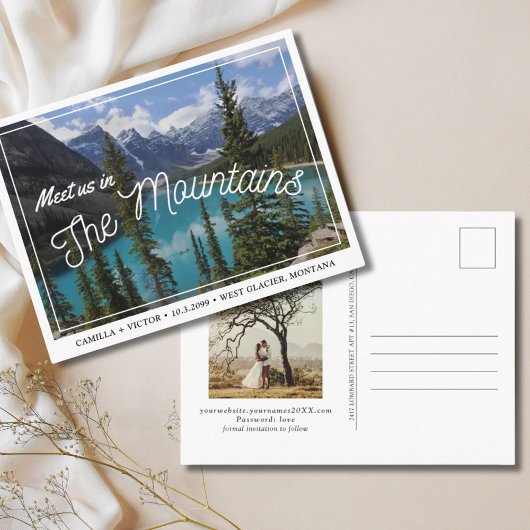 Glacier National Park Save the Date Postcard Postkarte