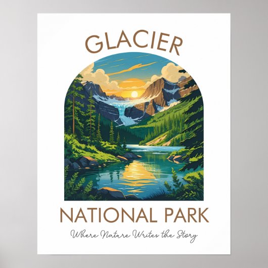 Glacier National Park Scenic Poster (Vorne)