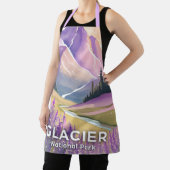 Glacier National Park | Spring Lavender Watercolor Schürze (InSitu)