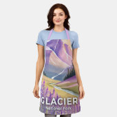 Glacier National Park | Spring Lavender Watercolor Schürze (Getragen)