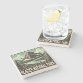 Glacier National Park Steinuntersetzer (Seitenansicht)