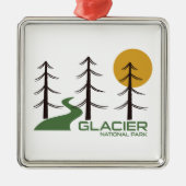 Glacier National Park Trail Ornament Aus Metall (Vorne)