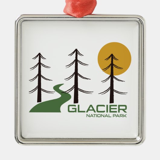 Glacier National Park Trail Ornament Aus Metall (Vorne)