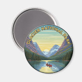 Glacier National Park Travel Magnet (Vorderseite/Rückseite)