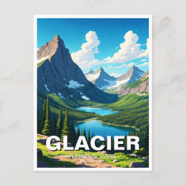 Glacier National Park Travel Postkarte