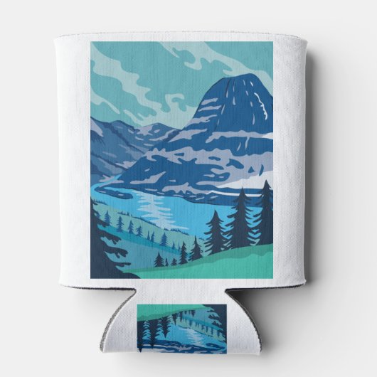 Glacier National Park und Kintla Lake in Montana Dosenkühler (Rückseite)