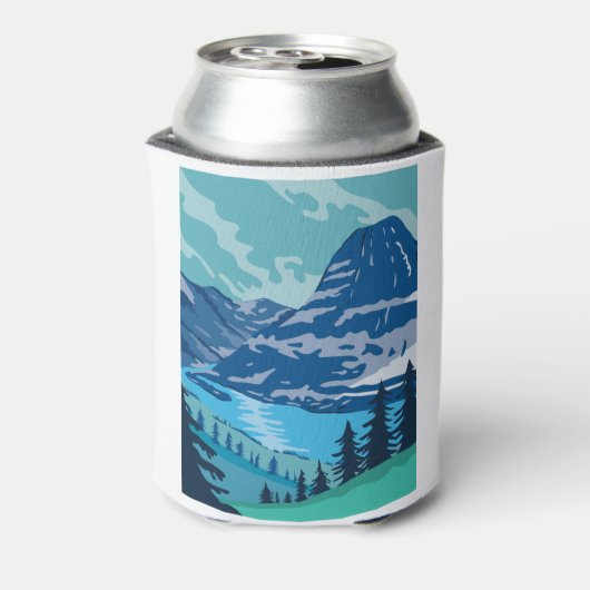 Glacier National Park und Kintla Lake in Montana Dosenkühler (Kanne Rückseite)