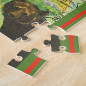 Glacier National Park Vintage Karte Puzzle (Seite)