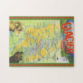 Glacier National Park Vintage Karte Puzzle (Horizontal)