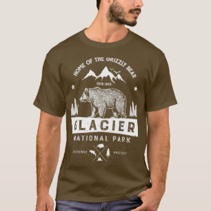 Glacier National Park Vintage Montana Bär Männer F T-Shirt