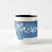 Glacier National Park Wood Gran Zweifarbige Tasse (Mittel)