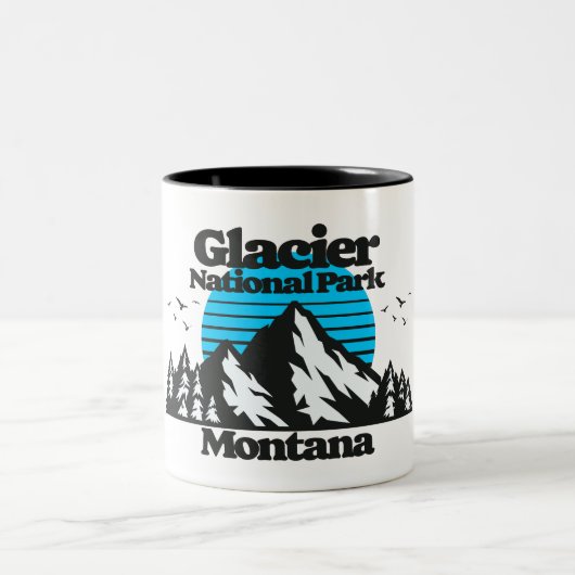 Glacier National Park Zweifarbige Tasse (Mittel)
