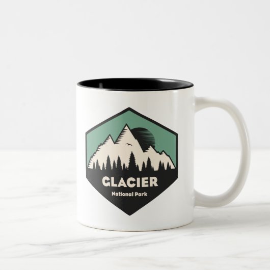 Glacier National Park Zweifarbige Tasse (Rechts)