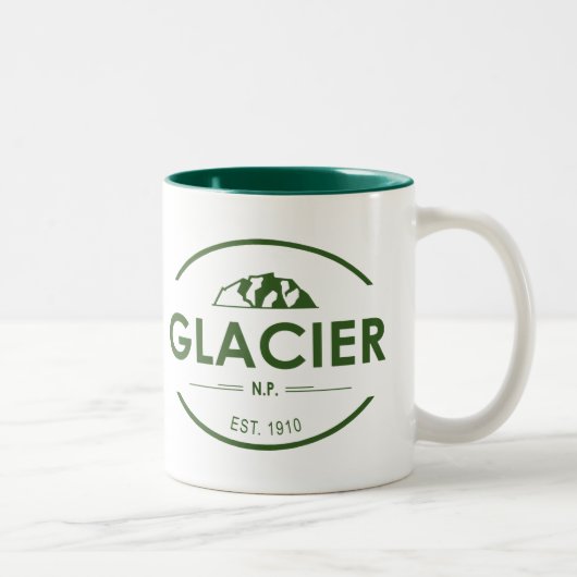 Glacier National Park Zweifarbige Tasse (Rechts)