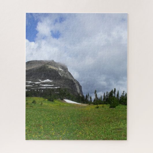 Glacier Nationalpark Berg Wiese Landschaftliches F Puzzle (Vertikal)