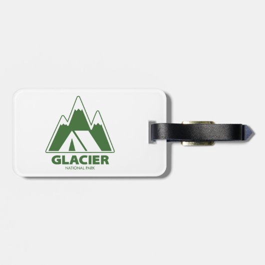 Glacier-Nationalpark Berge Camping Gepäckanhänger (Rückseite horizontal)