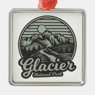 Glacier-Nationalpark-Bergpfad Ornament Aus Metall