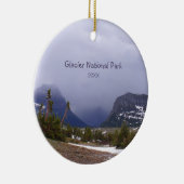 Glacier Nationalpark Blauen Wolken und Almen Keramik Ornament (Rechts)