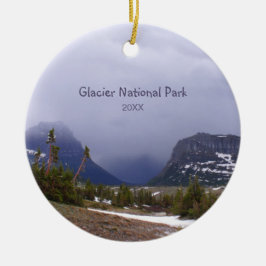 Glacier Nationalpark Blauen Wolken und Almen Keramik Ornament