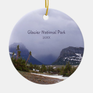 Glacier Nationalpark Blauen Wolken und Almen Keramik Ornament