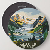 Glacier-Nationalpark Button (Vorne & Hinten)