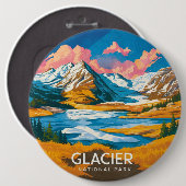 Glacier-Nationalpark Button (Vorne & Hinten)