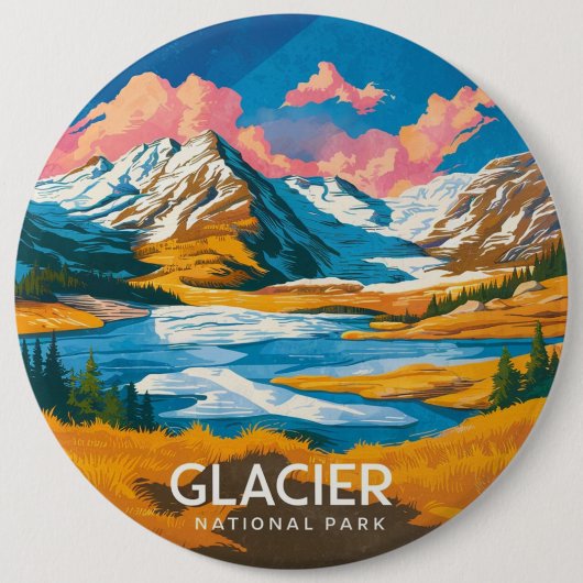 Glacier-Nationalpark Button (Vorderseite)