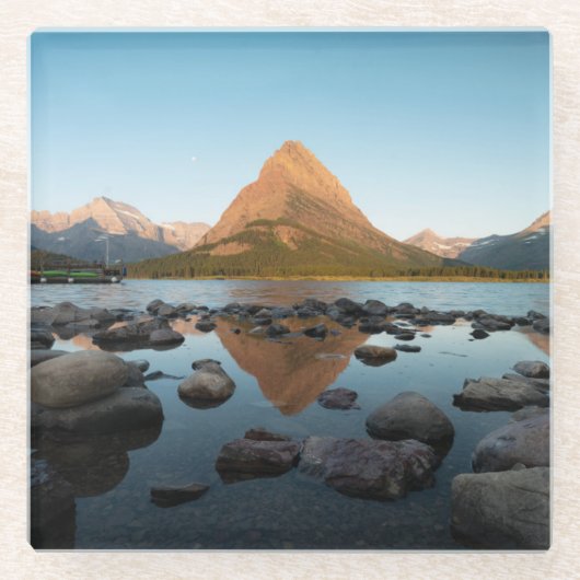 Glacier Nationalpark des Mountainsee-| Glasuntersetzer (Vorderseite)