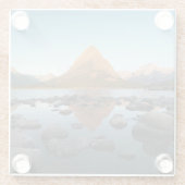 Glacier Nationalpark des Mountainsee-| Glasuntersetzer (Rückseite)