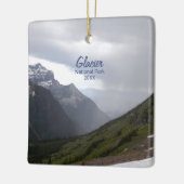 Glacier Nationalpark Drei Berge Moody Clouds Keramikornament (Links)