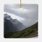 Glacier Nationalpark Drei Berge Moody Clouds Keramikornament (Rückseite)