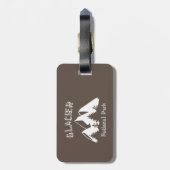 Glacier-Nationalpark Gepäckanhänger (Rückseite vertikal)