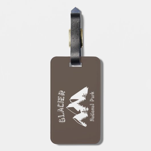  Glacier-Nationalpark Gepäckanhänger (Rückseite vertikal)