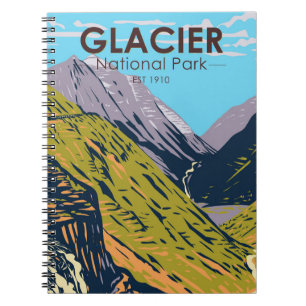 Glacier-Nationalpark Going-to-the-Sun-Straße Notizblock