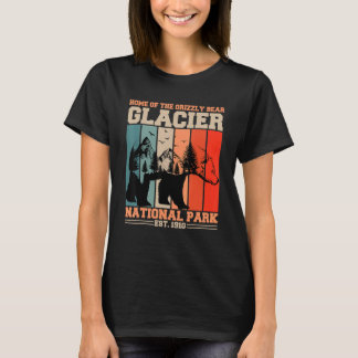 Glacier Nationalpark Grizzly Bär Wandern T-Shirt