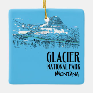 Glacier-Nationalpark Hidden Lake Montana Keramikornament