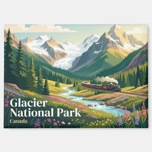 Glacier-Nationalpark Kanada Magnet (Vorderseite)